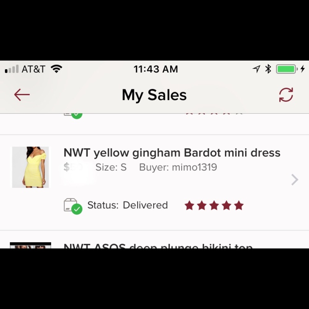 1 left! NWT yellow gingham Bardot mini dress - Picture 4 of 4